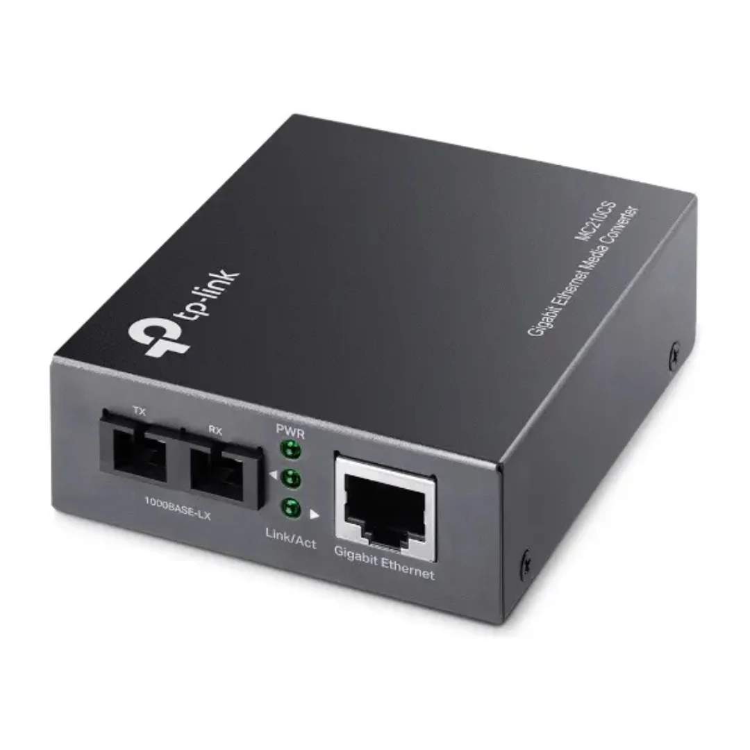 Convertidor multimedia TP-Link MC210cs V1 Gigabit monomodo