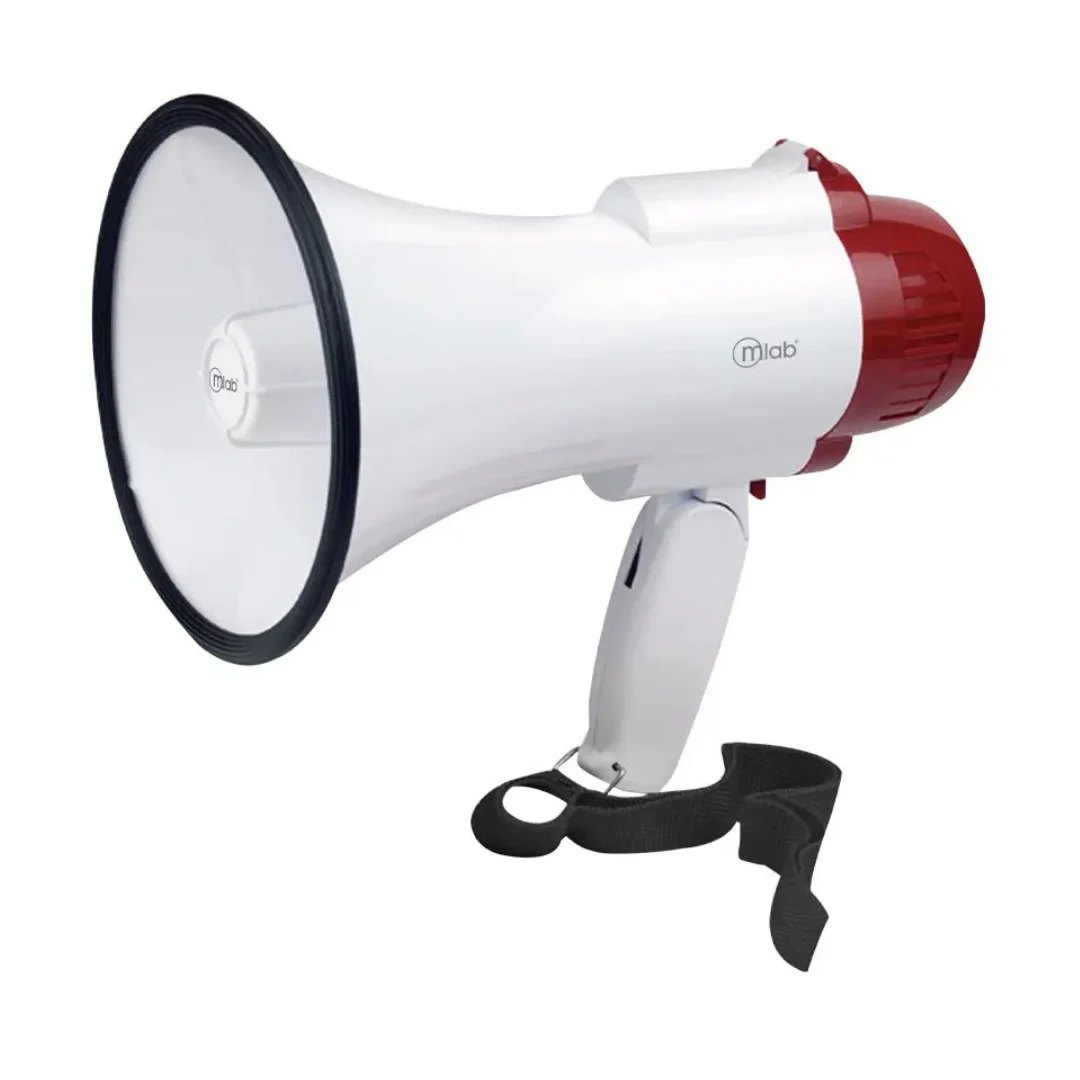 Megáfono Mlab 7291 20W USB Grabador Sirena Alcance 400m Recargabl
