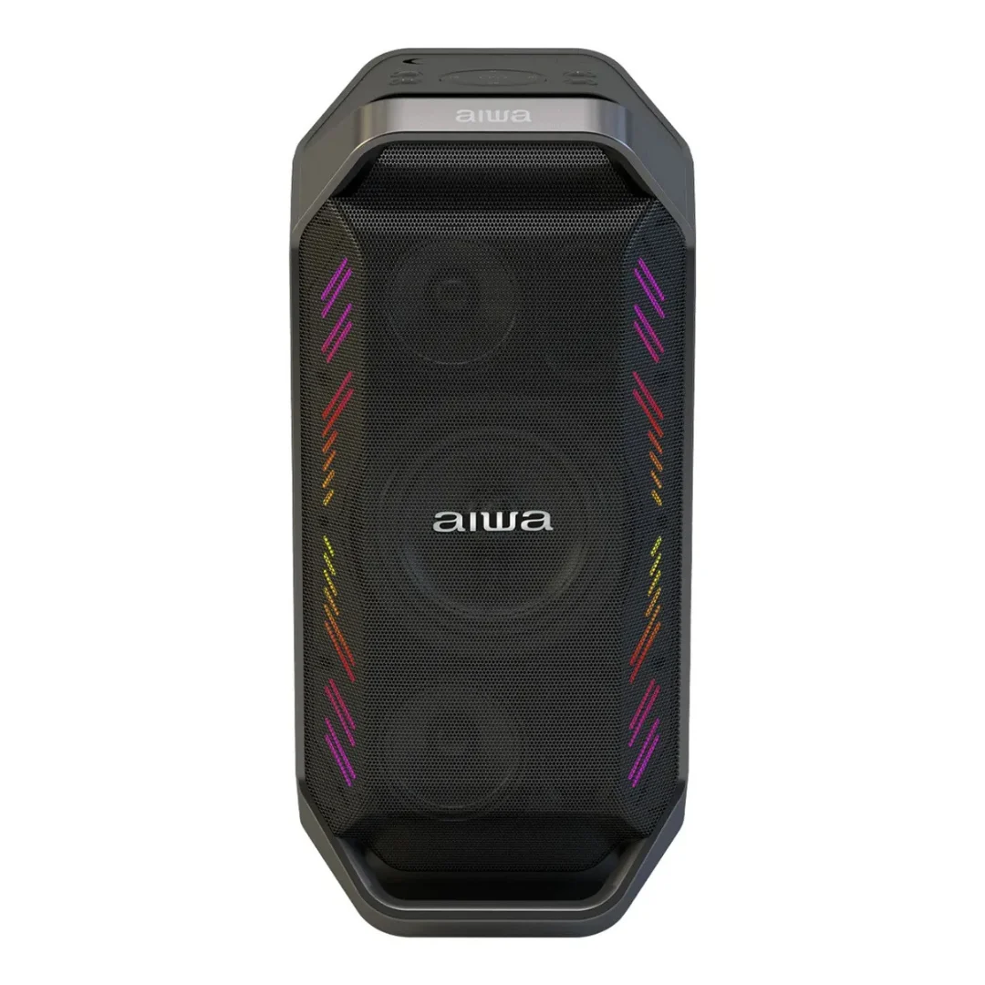 parlante Bluetooth Portátil Aiwa Awa521 90w Rms Radio Fm Led Negro