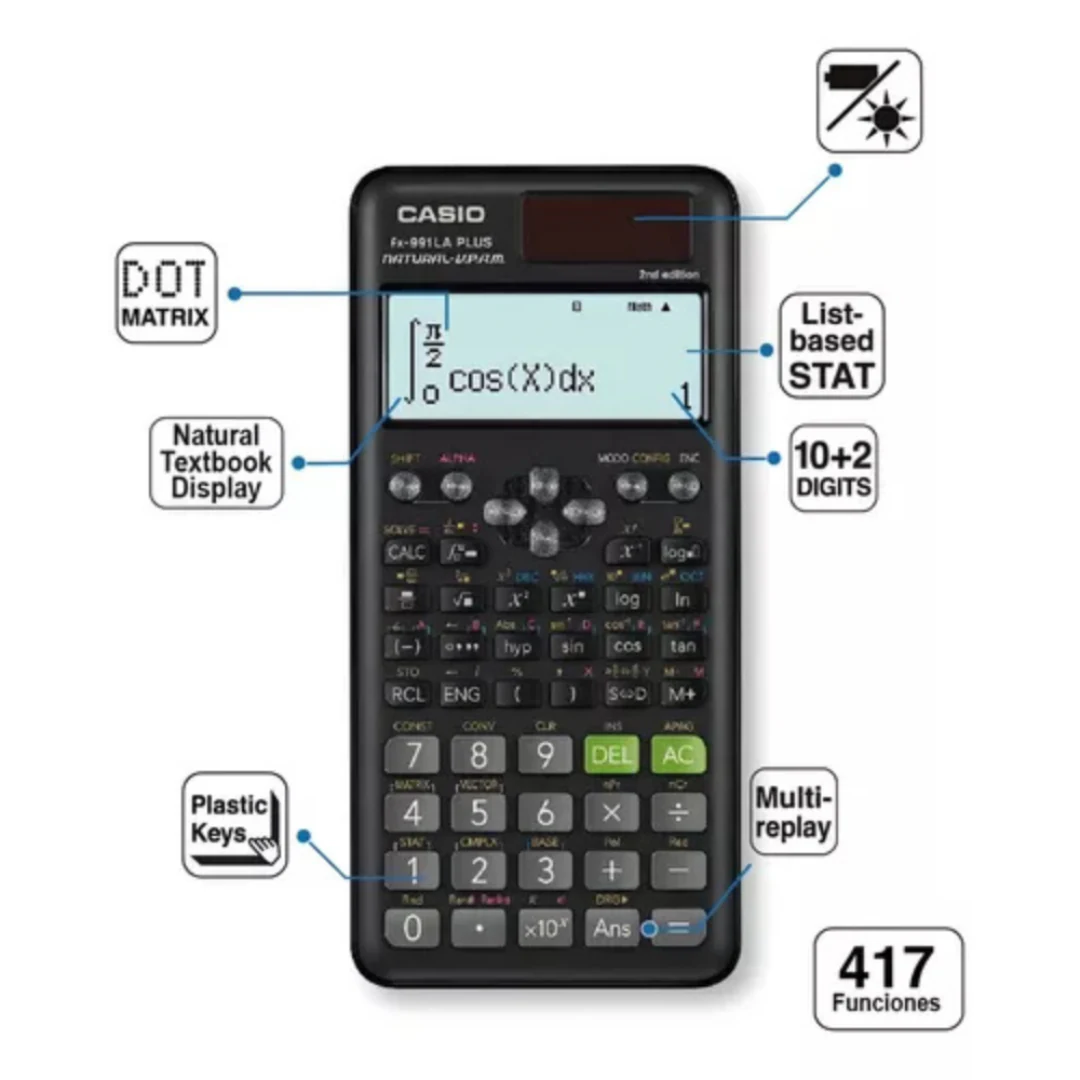Calculadora Casio Científica 991 La Plus 417 Funciones