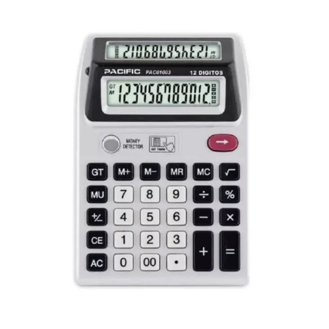 Calculadora De Escritorio Con Luz Ultravioleta De Doble Visera Para Pruebas De Dinero Falsificado, Color Plateado. INCREIBLE 1