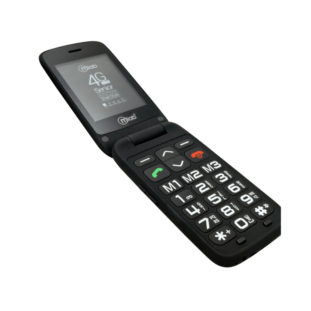 Telefono Senior Shell 4g Lte Bt Sos 2.8 Negro Mlab 9338. INCREIBLE
