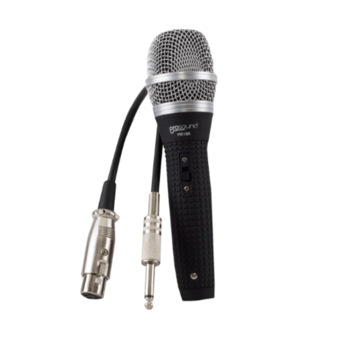 Micrófono Dinámico Philco Con Estuche Dm18k Color Negro