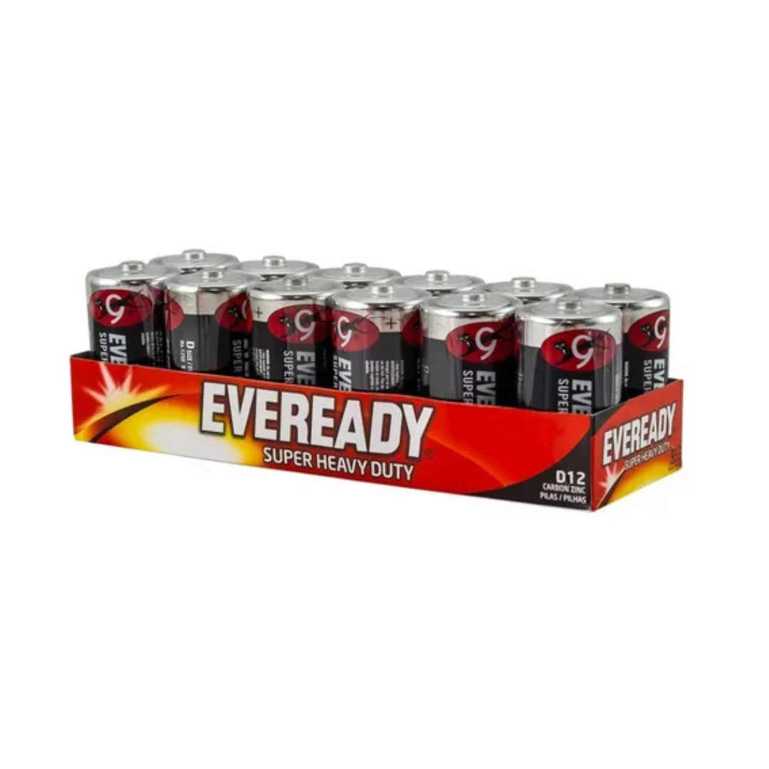 Pilas Eveready D Super Heavy Duty De Carbon Zinc R20 12 Unid. increible