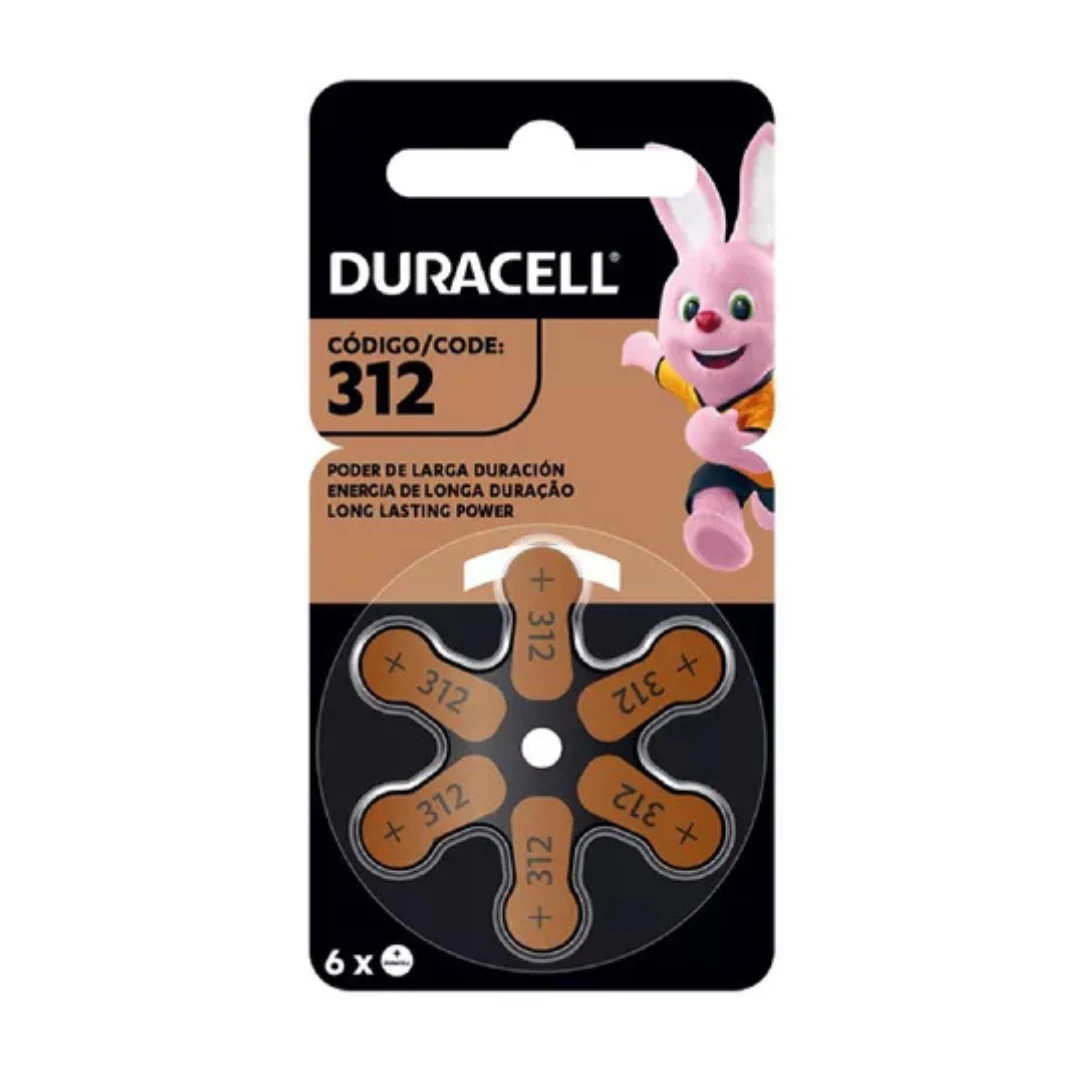 Pila Para Audífonos Duracell Tamaño 312 X6 Unidades