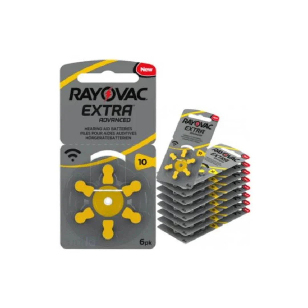 Pila Audifono Tamaño 10 Rayovac Extra Advanced 6 Unidades