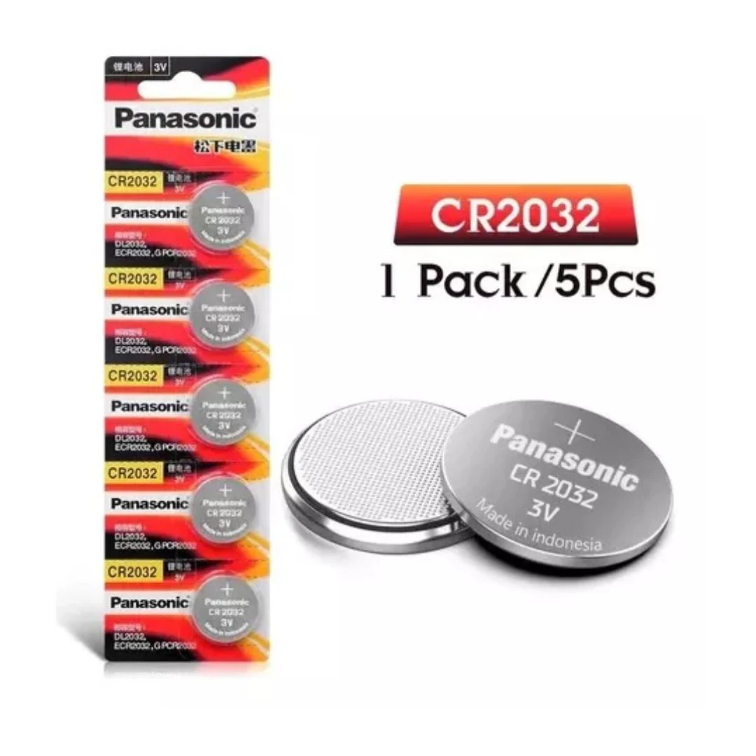 Pack 5 Pilas Cr2032 Panasonic - Batería Litio.