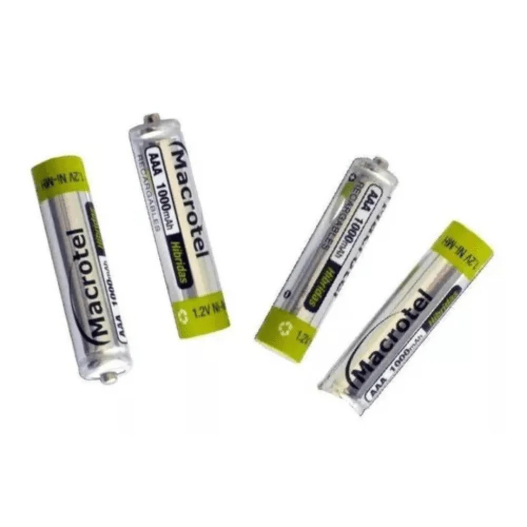 Pilas Macrotel Recargable Aaa Mw1000 1000mah Precargadas 5/u. increible