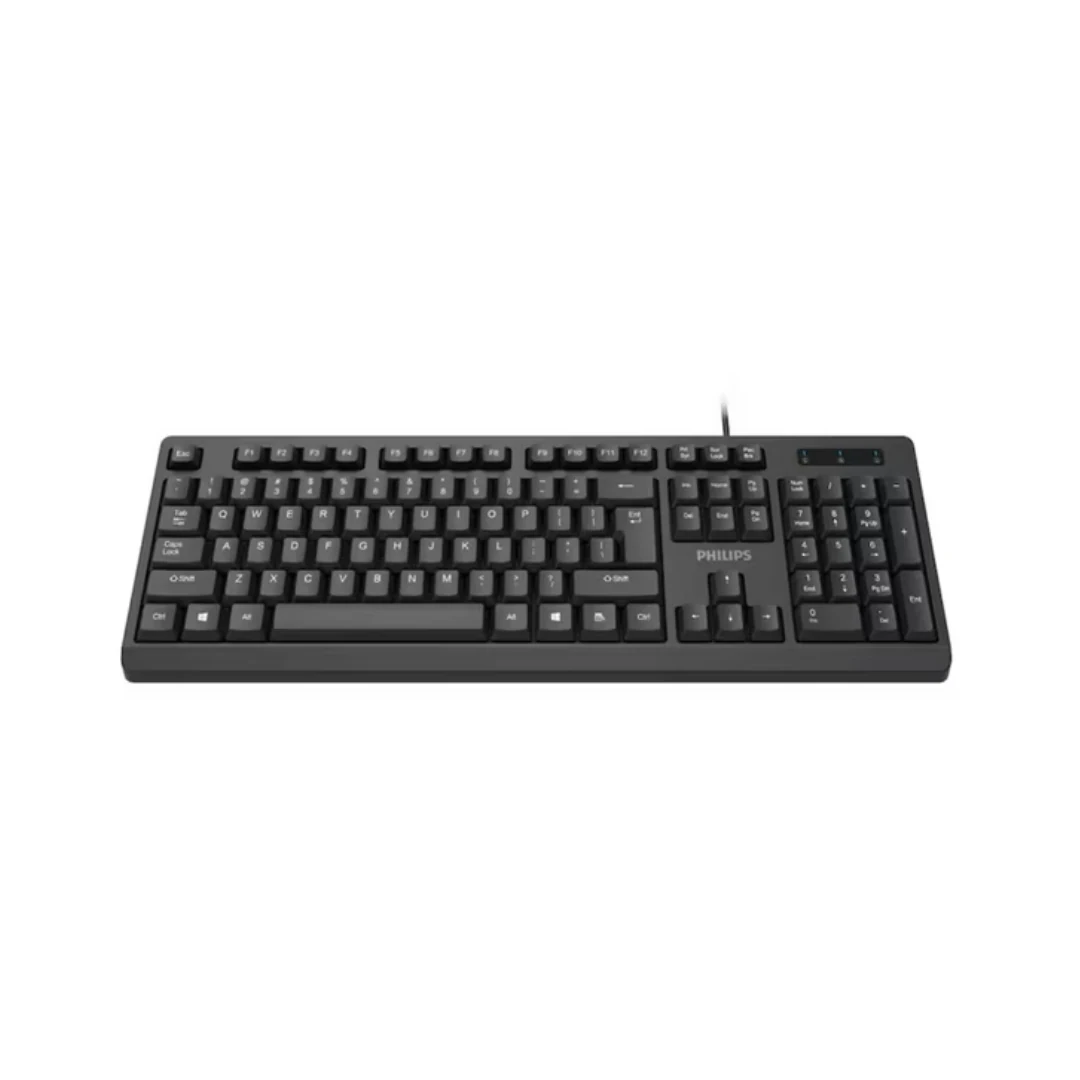 Teclado Alambrico Usb 105 Teclas Negro Spk6224 Philips