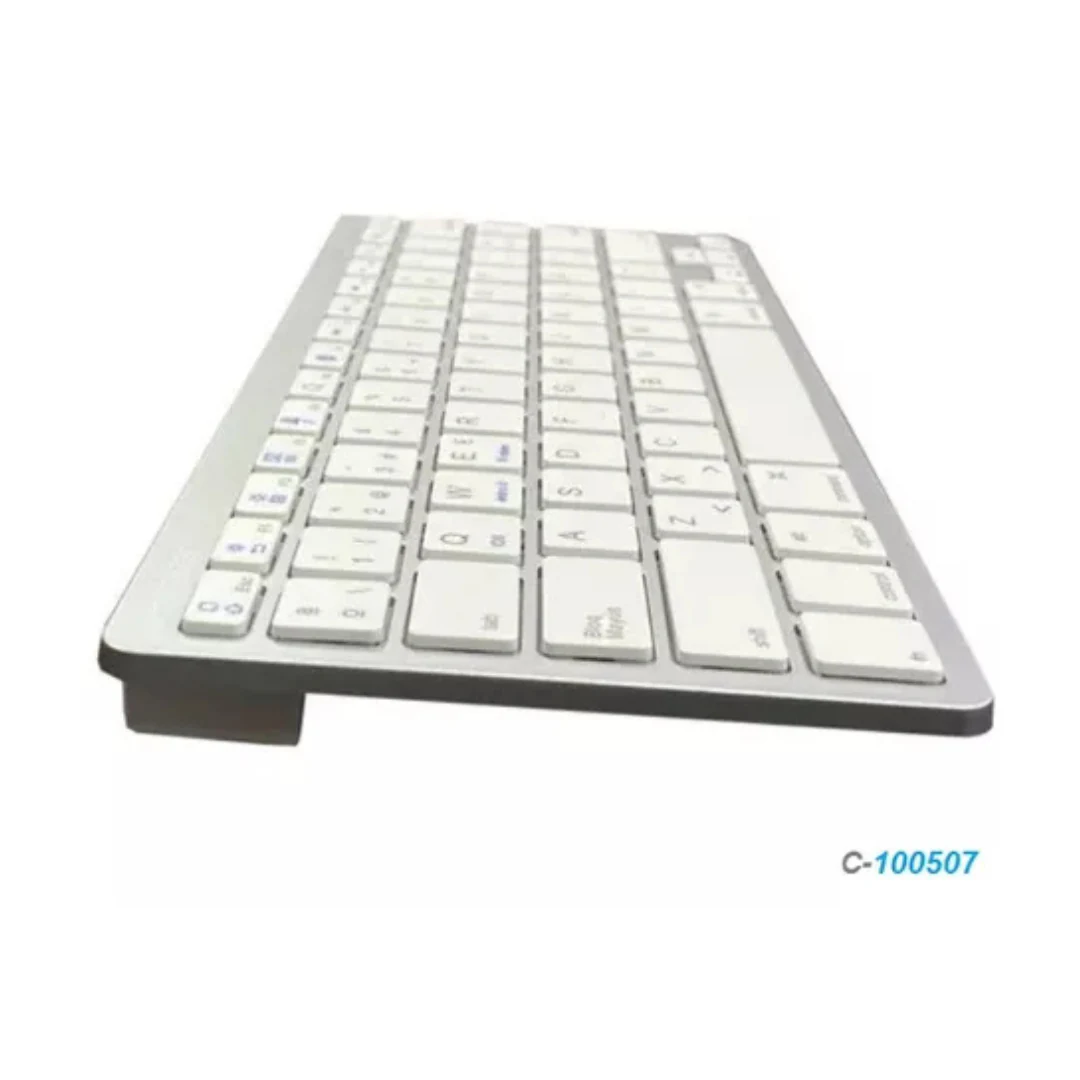 Teclado Inalambrico Bluetooth Tecmaster Tm-100507 Color Del Teclado Blanco
