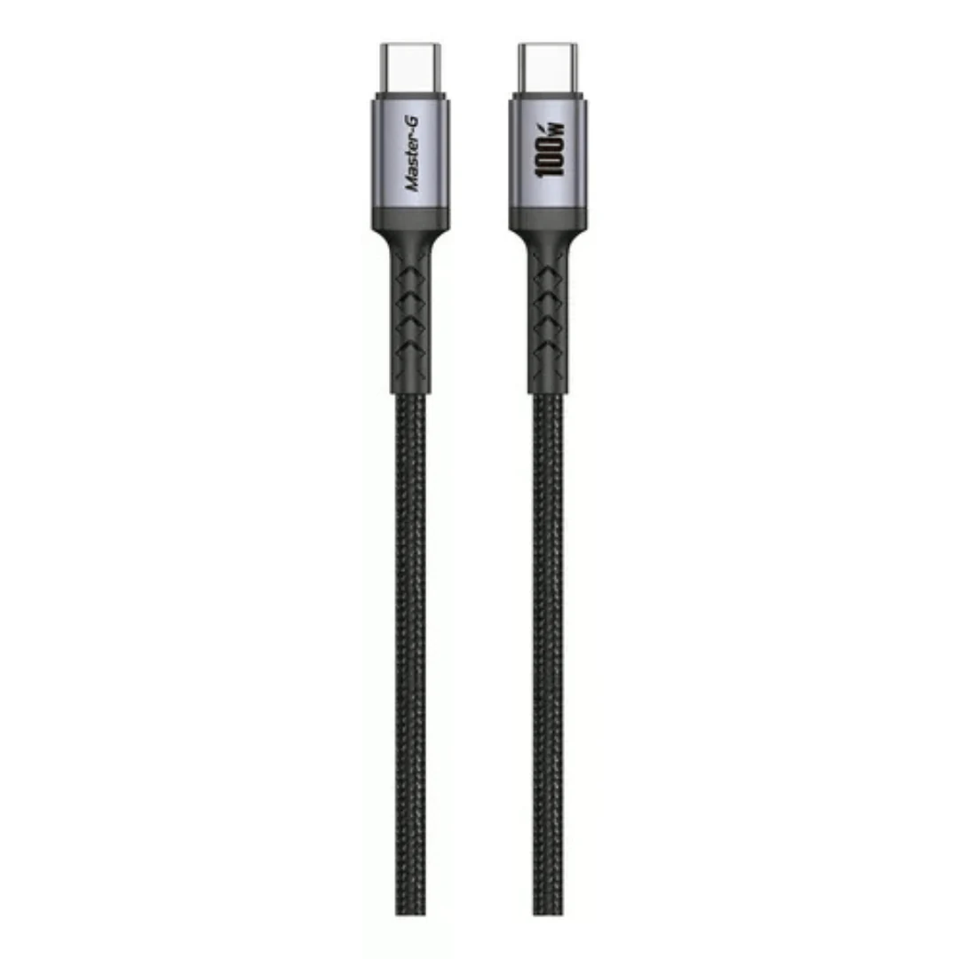 CABLE DE CARGA RAPIDA MASTER-G  TIPO C USB-C A C ANTINUDOS 100W