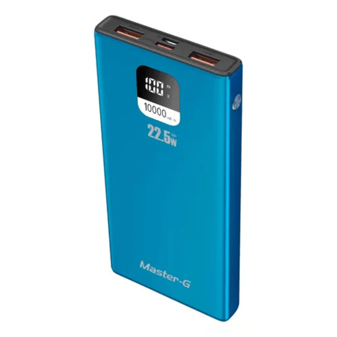 POWER BANK MASTER-G BATERIA EXTERNA 10000MAH 22.5W PD COLOR AZUL