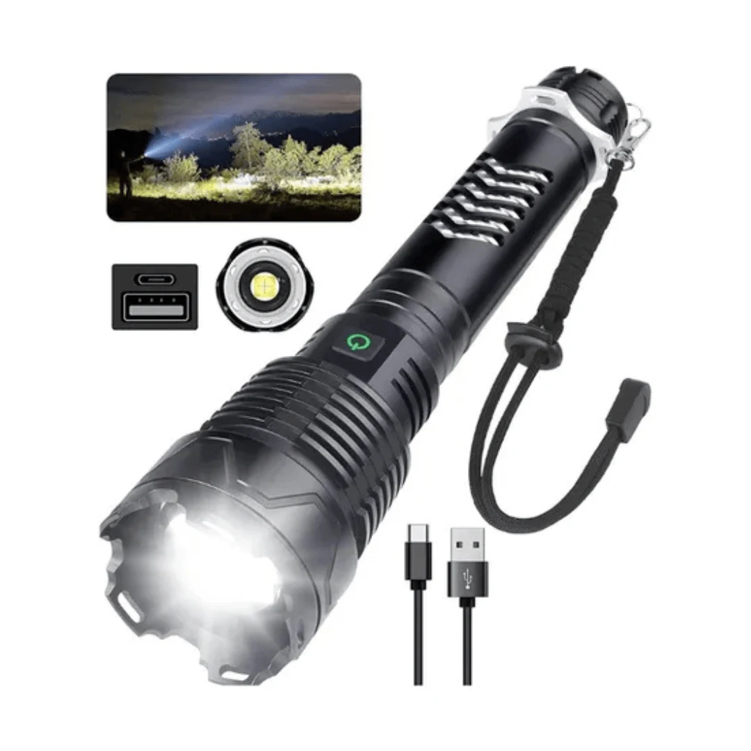 LINTERNA LED RECARGABLE FLASHLIGHT XA-B600 2000LUMENES. INCREIBLE