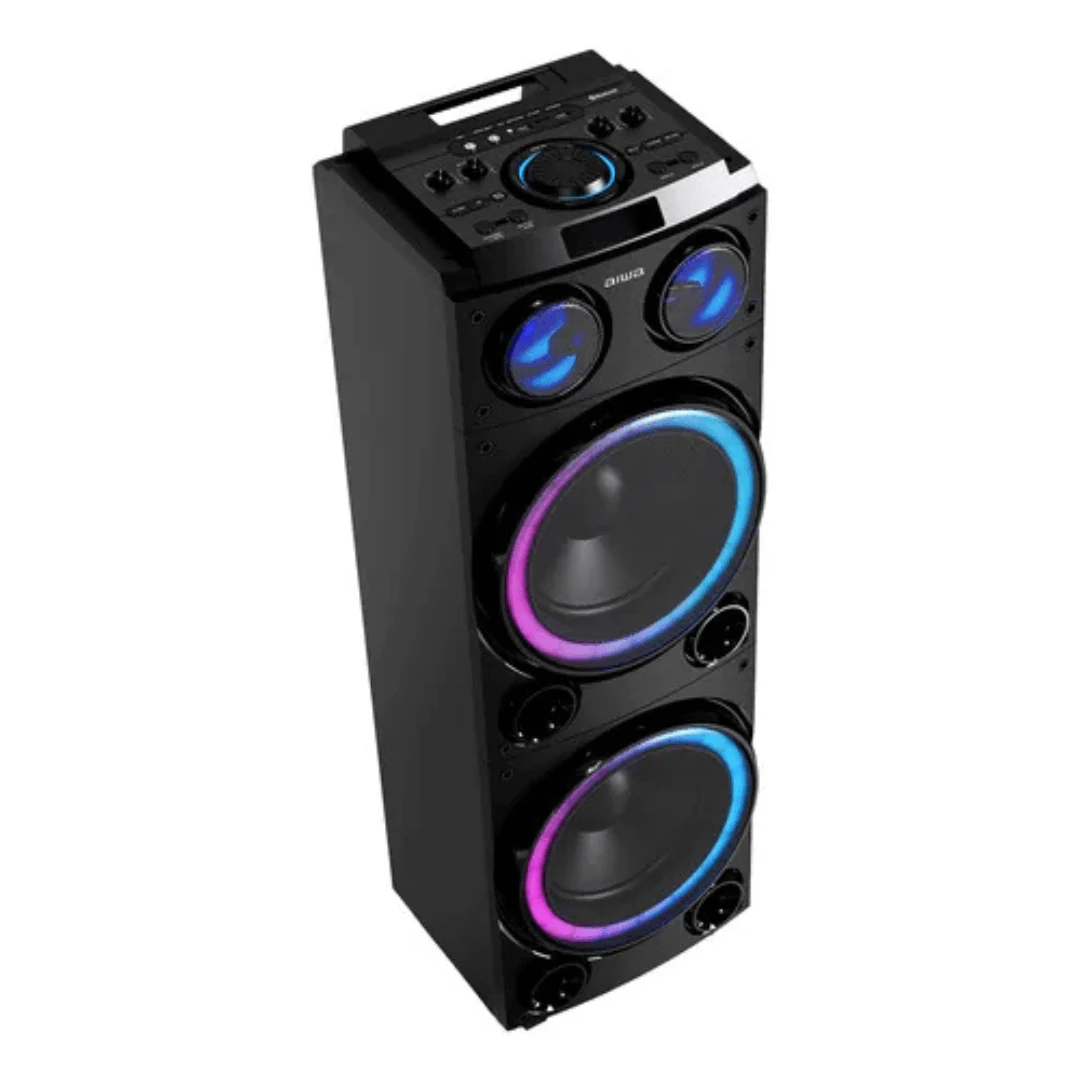 PARLANTE KARAOKE BLUETOOTH AIWA AWPOC14 TWS NEGRO. INCREIBLE