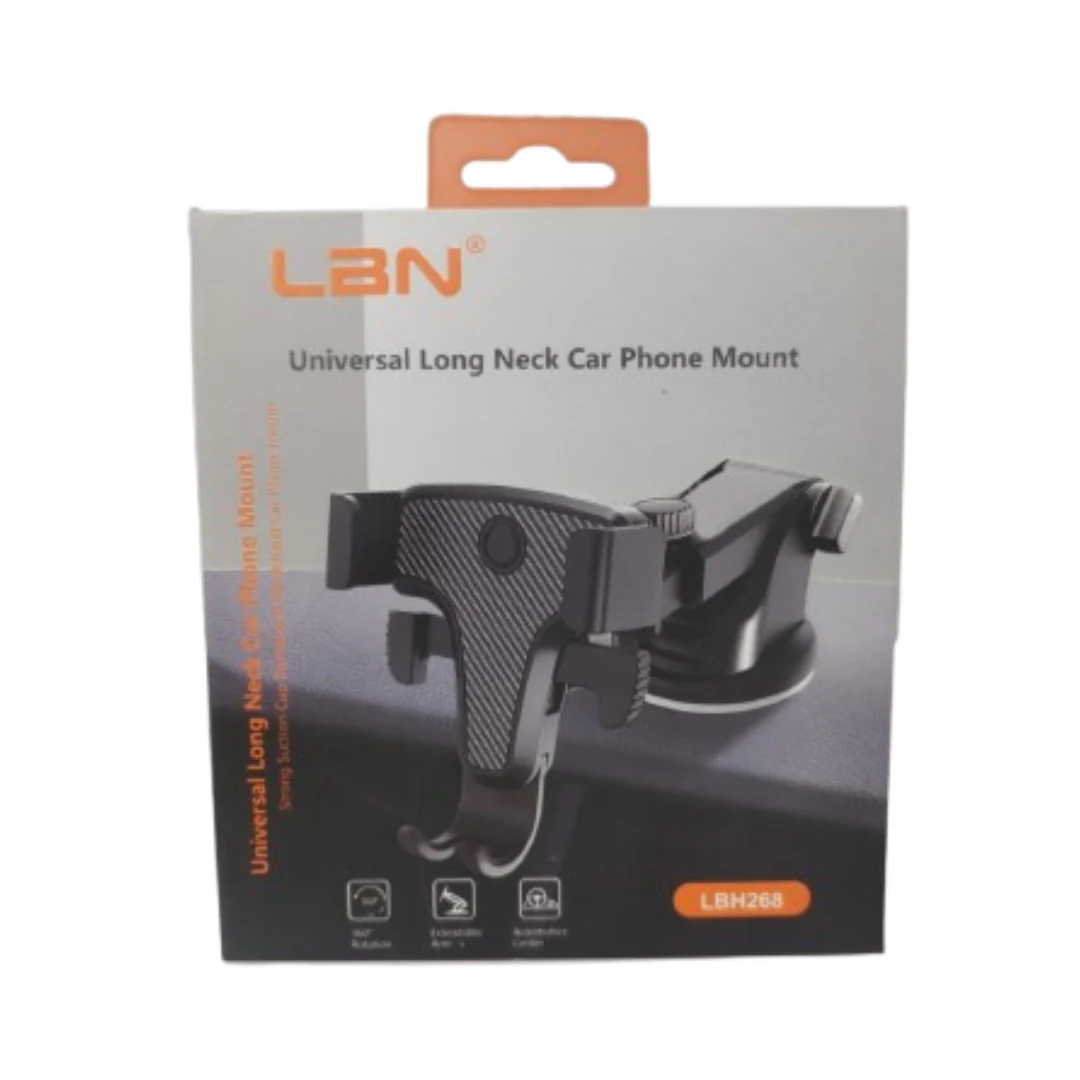 SOPORTE PORTA CELULAR PARA VEHICULOS LBN LBH268 NEGRO. INCREIBLE