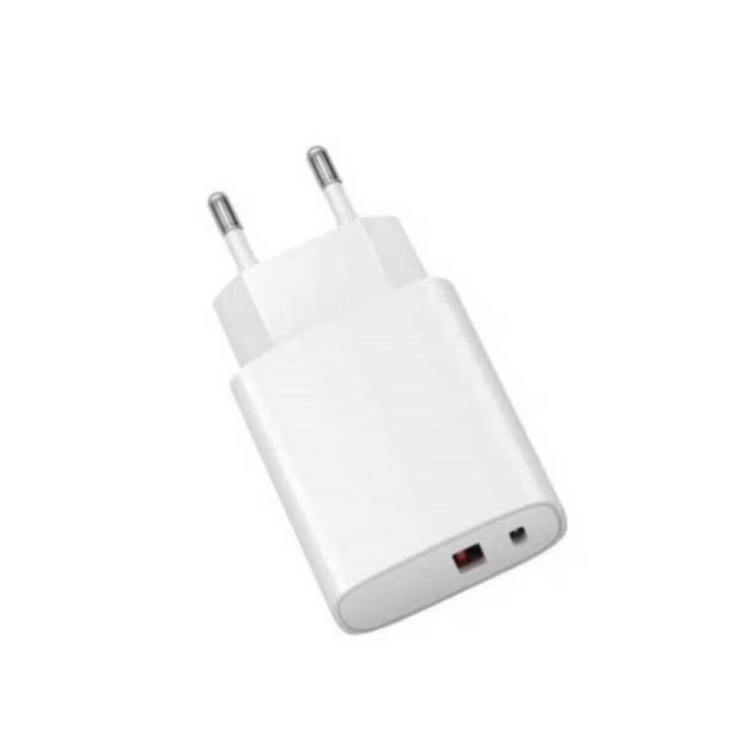 CARGADOR USB TECNOLAB USB CARGA RAPIDA + CABLE TIPO C A LIGHTNING BLANCO