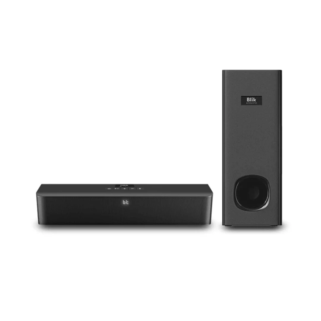 BARRA DE SONIDO BLIK SOUNDBAR 2,1 CINEMA BASS SURREAL 80 NEGRO