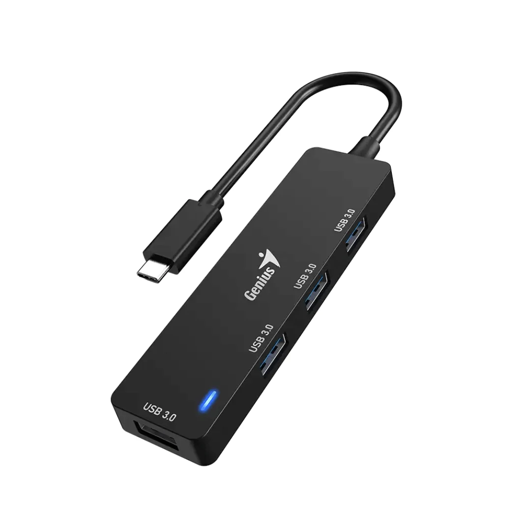 HUB DE 4 PUERTOS USB 3,0 GENIUS UH-400 NEGRO. increible