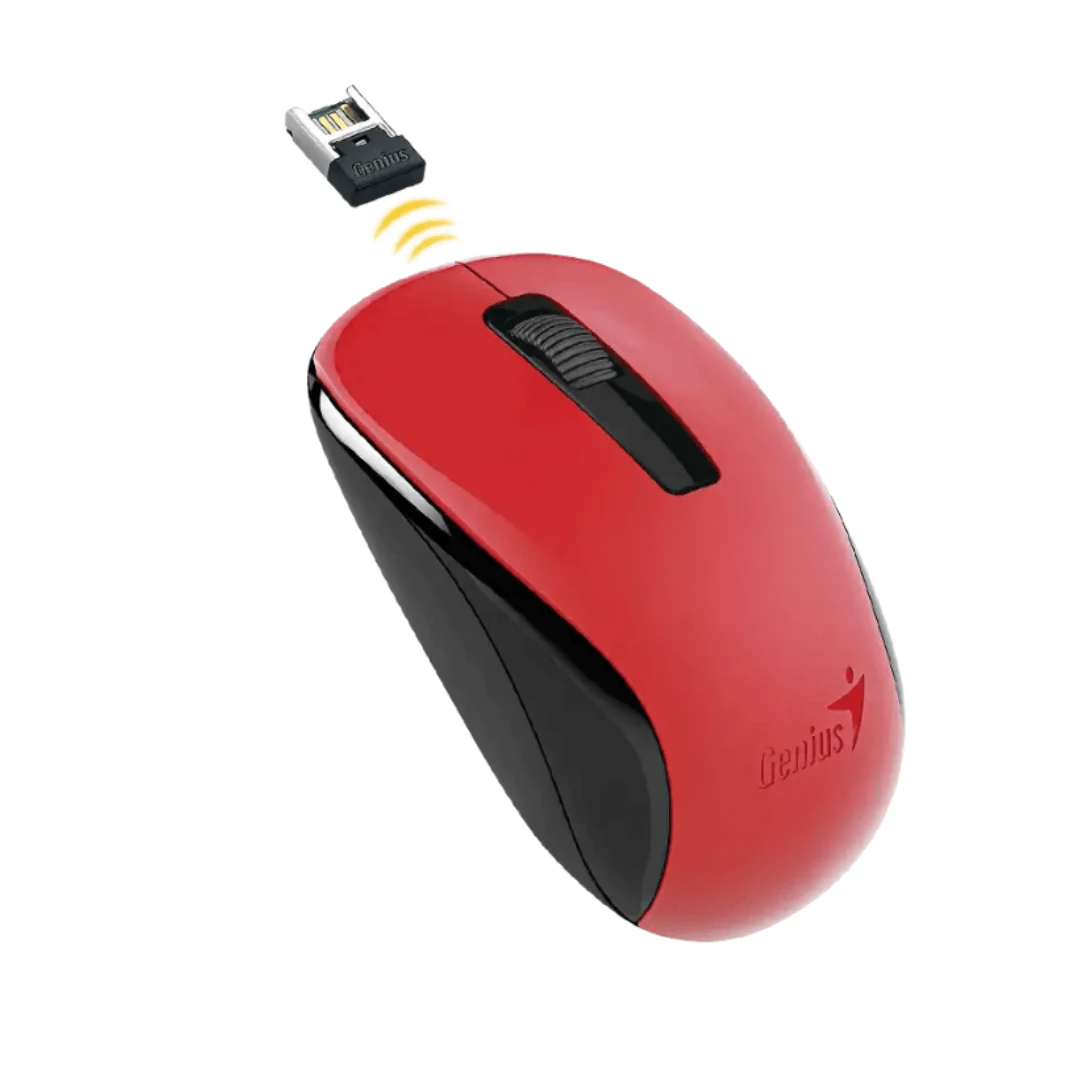MOUSE OPTICO INALAMBRICO GENIUS NX-7005 USB-A ROJO