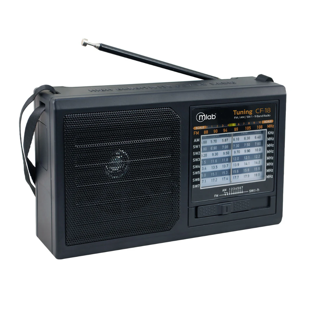 RADIO PORTATIL RECARGABLE MICROLAB TUNING CF-18 NEGRO