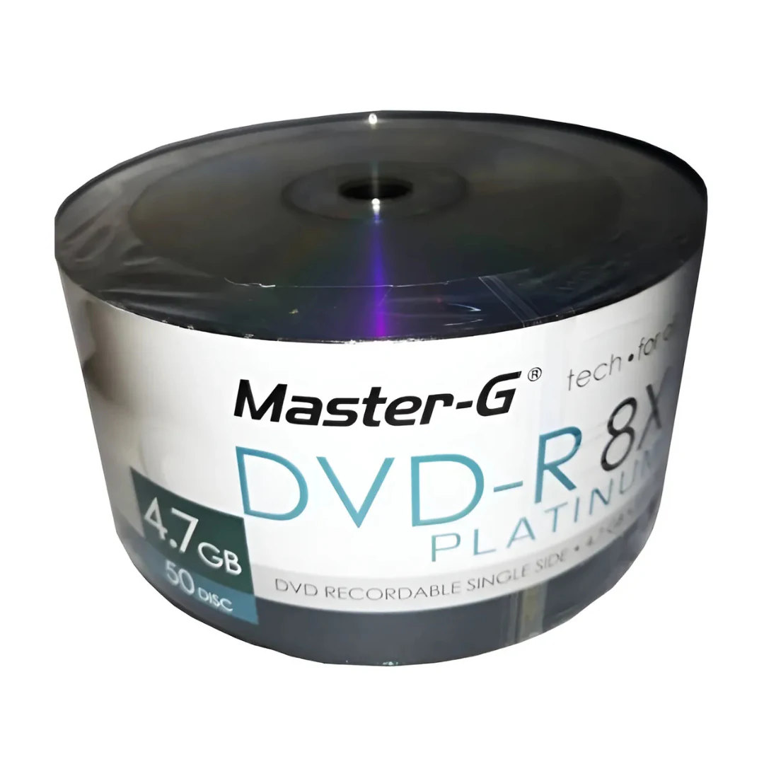 DVD-R MASTER-G 8X C/LOGO PLATINUM 4,7GB 50 UNIDADES