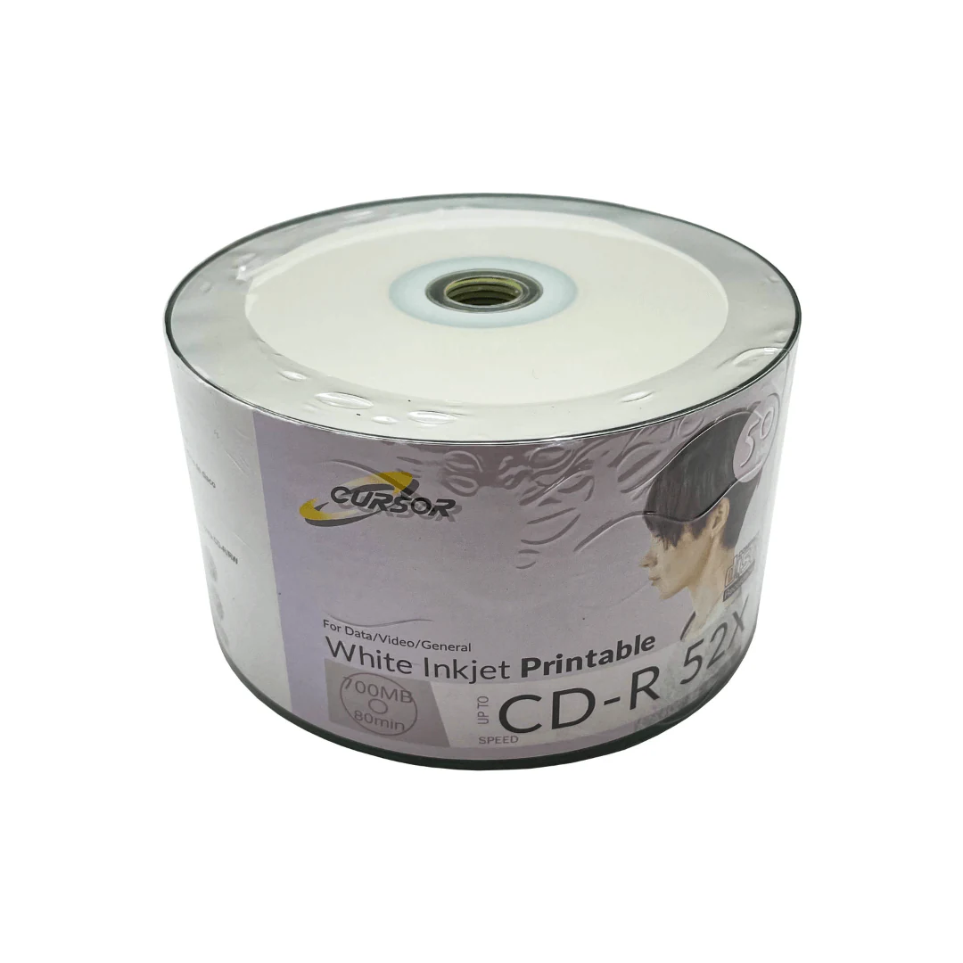 PACK 50 CD-R CUIRSOR 700MB 52X-80MIN SUPERFICIE IMPRIMIBLE