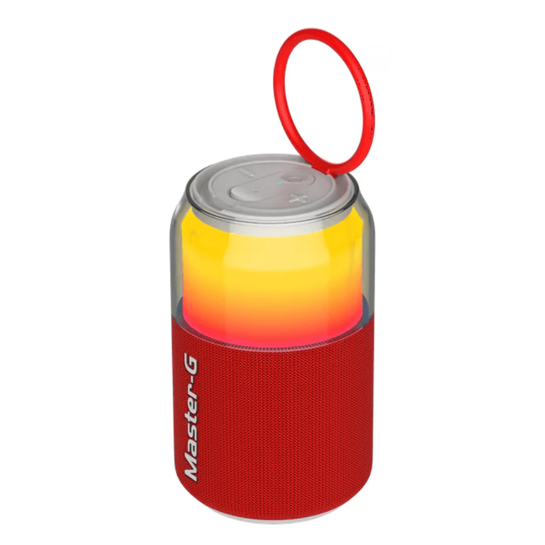 PARLANTE PORTABLE MASTER-G BLUETOOTH 5.4 LPX3 MGSPLASH ROJO