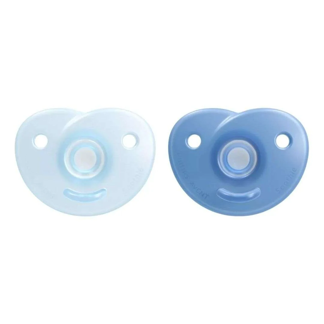 Chupete Soothie 0-6m X2 azul celeste Avent Scf099/21 ConfortMed