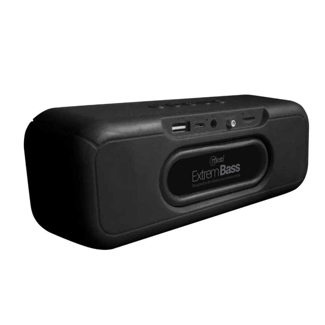 Parlante Mlab Extrem Bass 08907 Diseño Compacto y Sonido Envolvente Negro