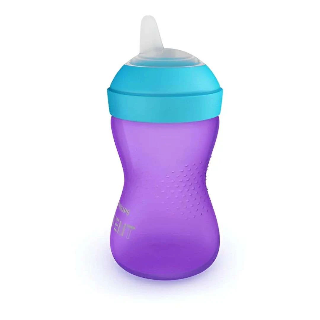 Vaso Avent Boquilla Blanda Antimordidas 300 Ml SCF802/02+9M Morado