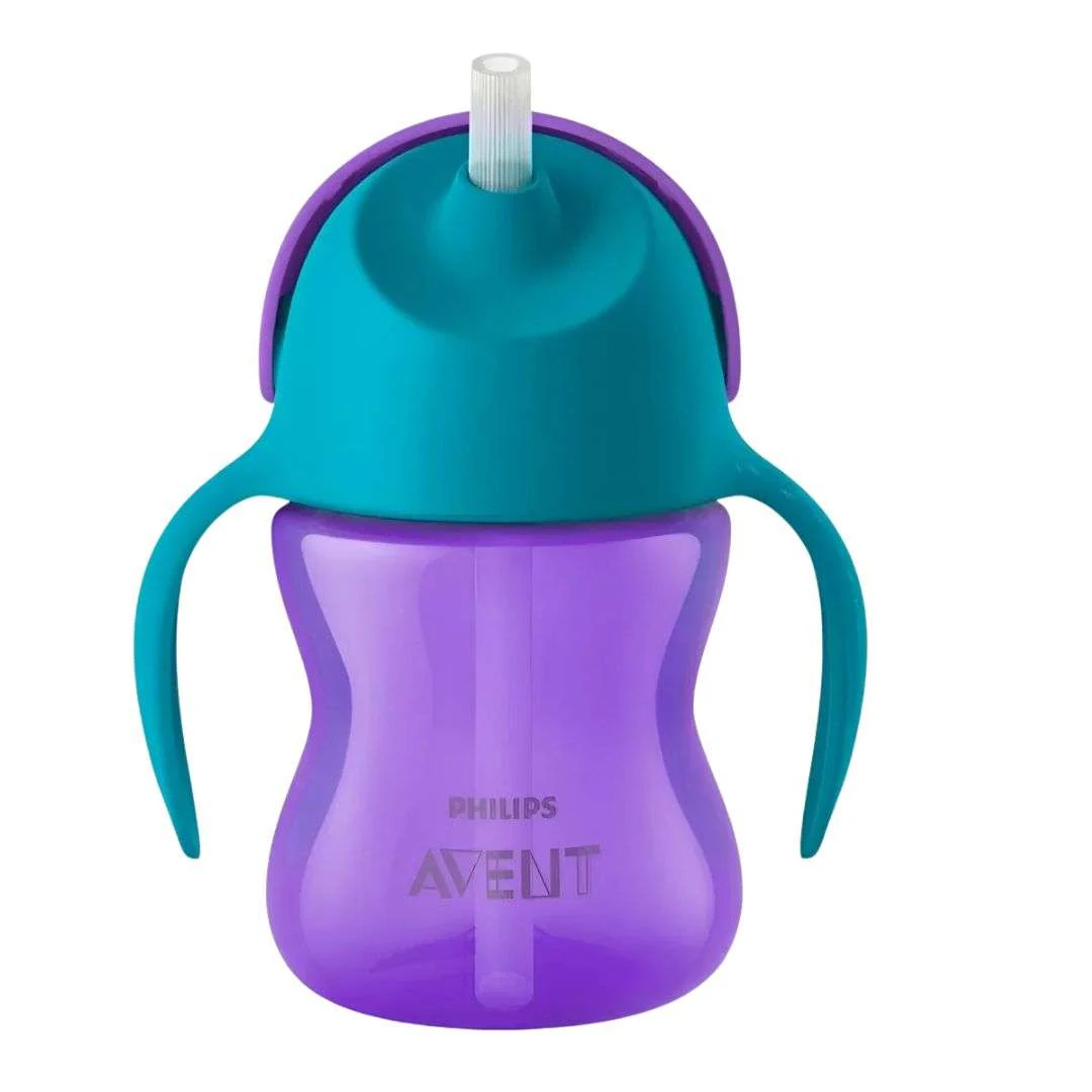 Vaso Con Bombilla Philips Avent Scf796/02 200ml Violeta/Azul
