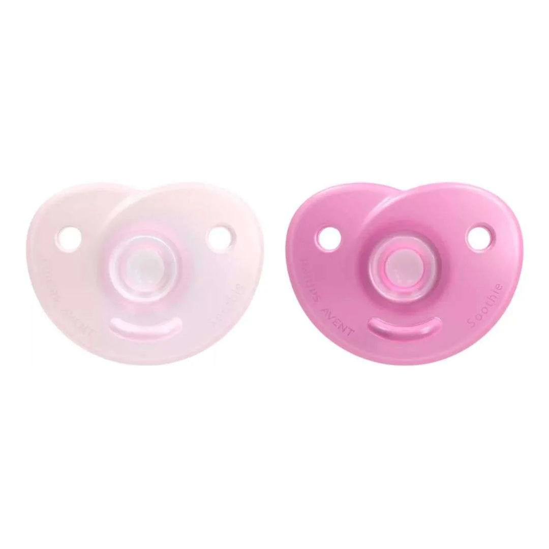 Chupete Soothie 0-6m X2 Frambuesa Y Rosa Avent Scf099/22 ConfortMed