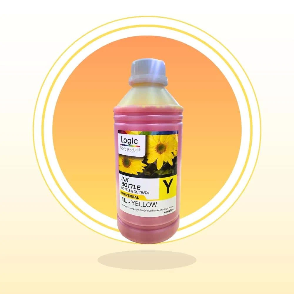 Tinta Genérica LOGIC YELLOW de 1L: El secreto Impresionante para un ahorro extremo y calidad increíble
