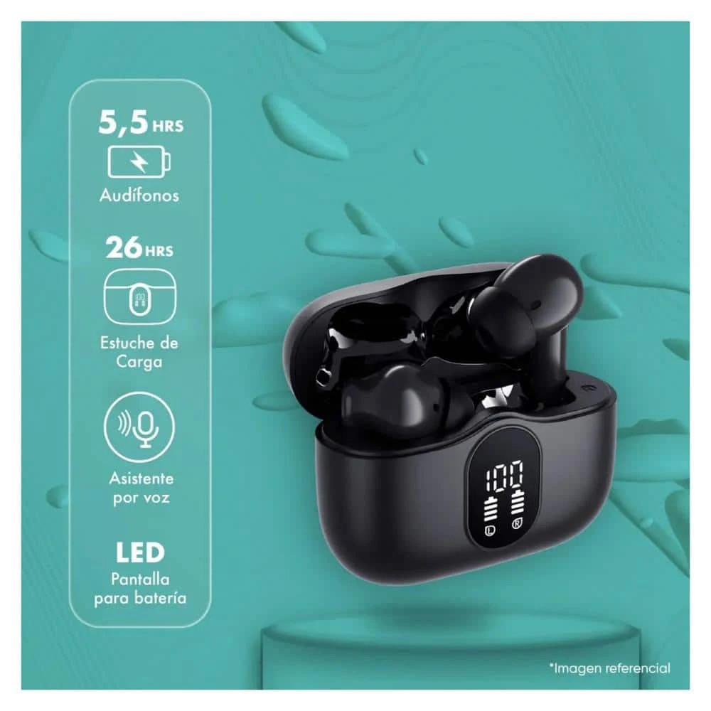 Audífonos Bluetooth Modo Gamer In Ear TWS ANC Cancelación de Ruido Buds30 Master-G: Increíble Sonido