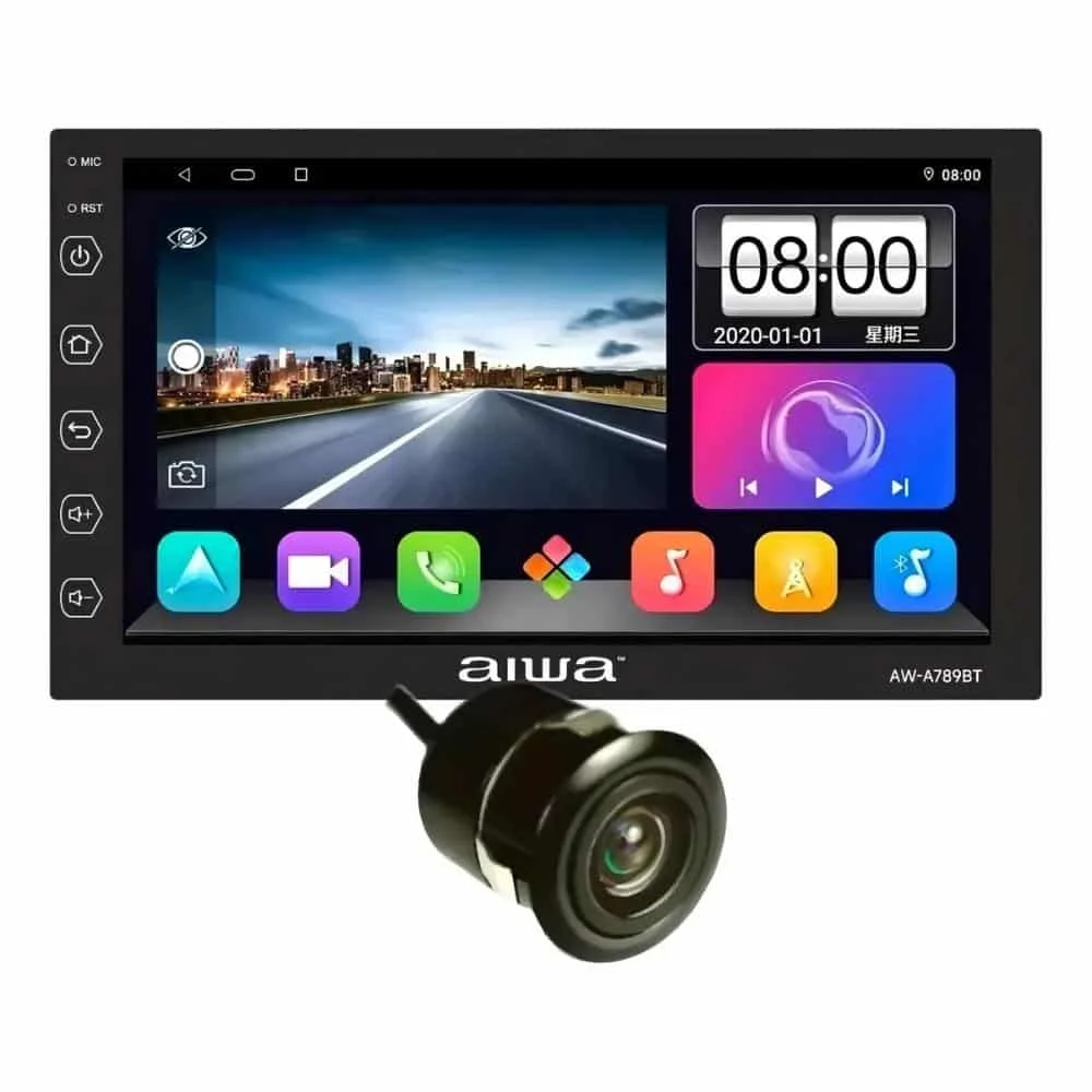 Radio Auto 2 Din Android Touch HD de 7'' Aiwa AW-A789BT Increíble