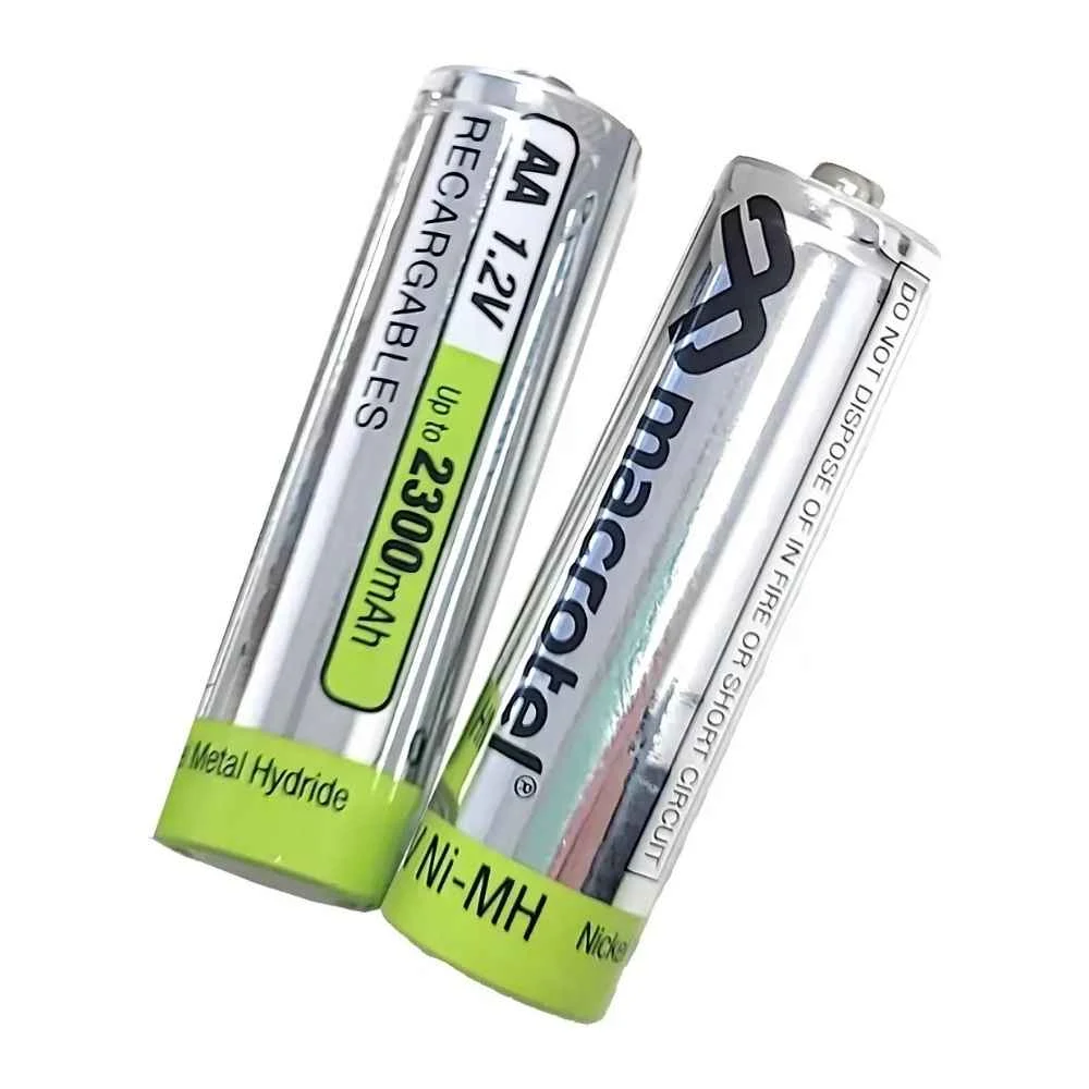 Pack 2 Pilas Recargables AA Macrotel 2300mAh: La Solución Increíble para Ahorro Total