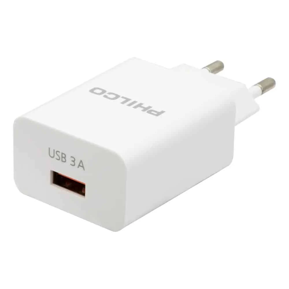 Cargador QC619 Carga Rápida Qualcomm 3.0 + Cable Tipo-C Philco Increíble