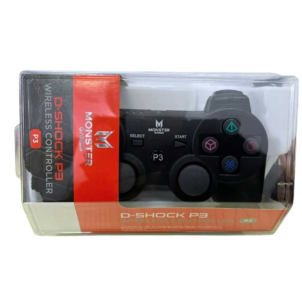 Joystick Monster Game D-shock P3 Increíble Negro