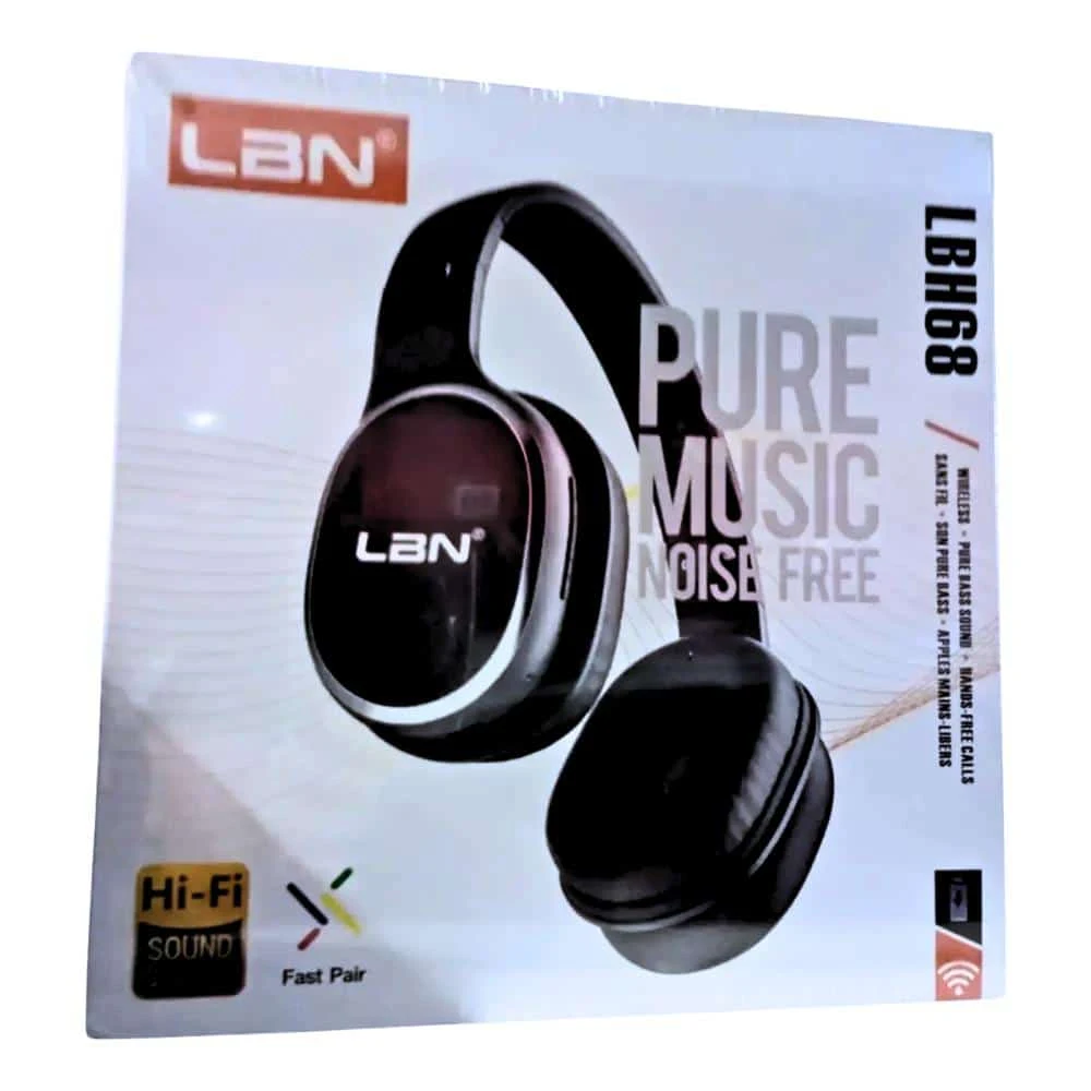 Audífono Inalámbrico Bluetooth LBN LBH68 Negro Increíble