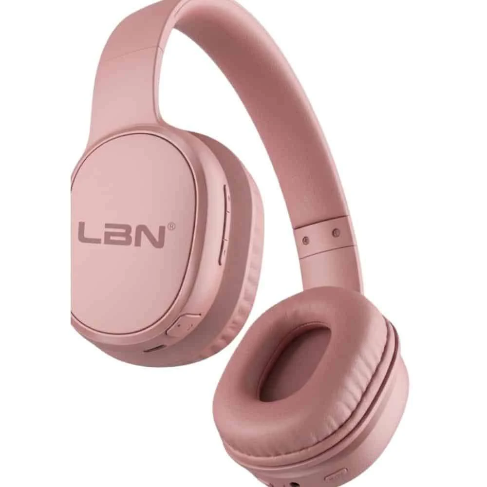 Audífono Inalámbrico Bluetooth LBN LBH68 Rosado Increíble