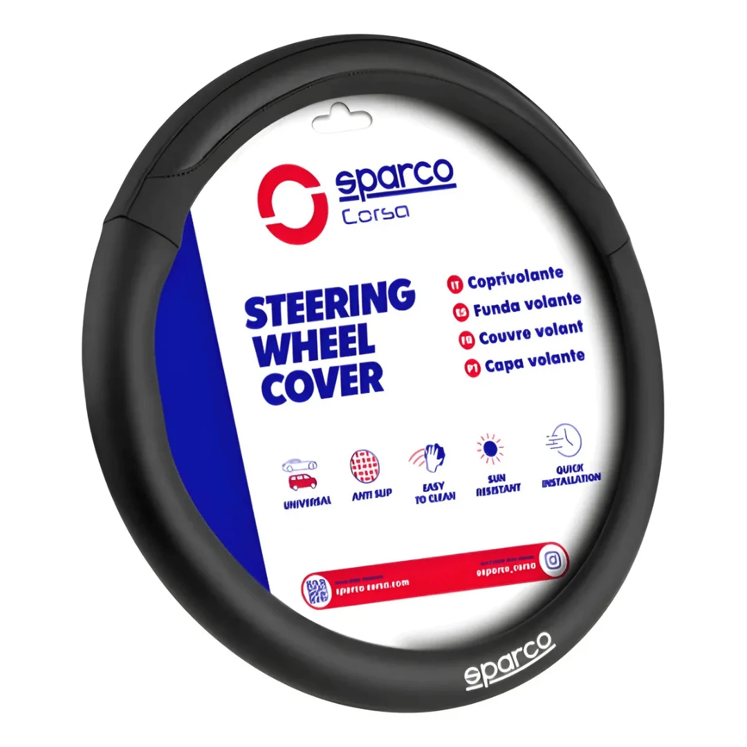 Cubre Volante Para Vehiculos Sparco Sps146bk Negro. INCREIBLE