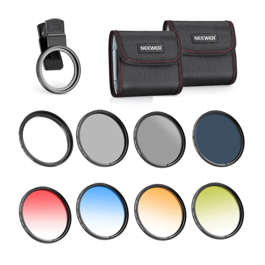 Filtros Neewer de 58 mm Cpl Nd de colores para teléfono celular y cámara. INCREIBLE