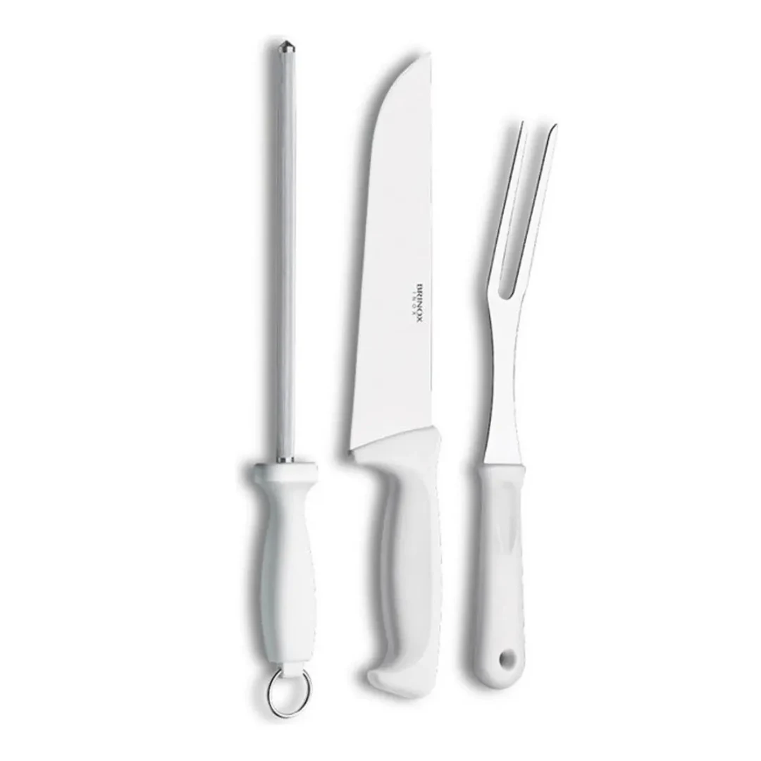 Kit de 3 tenedores y cuchillos para barbacoa Brinox Precision Chaira. INCREIBLE