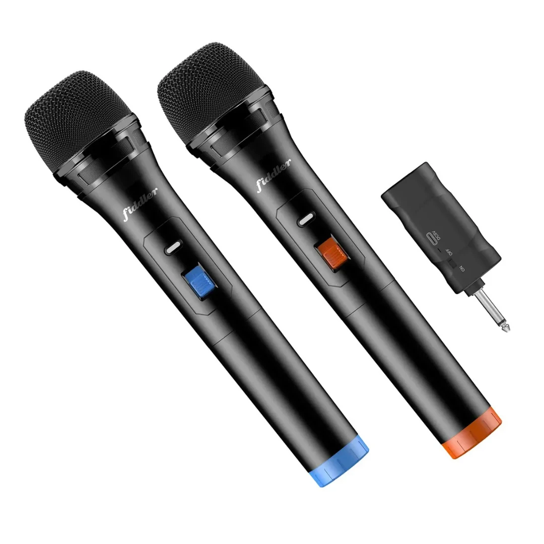 Kit 2 Micrófonos Bluetooth Fiddler Negro FD-MIC200B